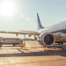A plane being fueled